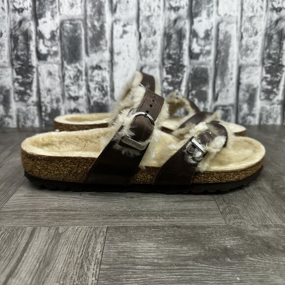 Birkenstock Shoes - Birkenstock Women Shoes Mayari Shearling Sandals EURO 38/US 7